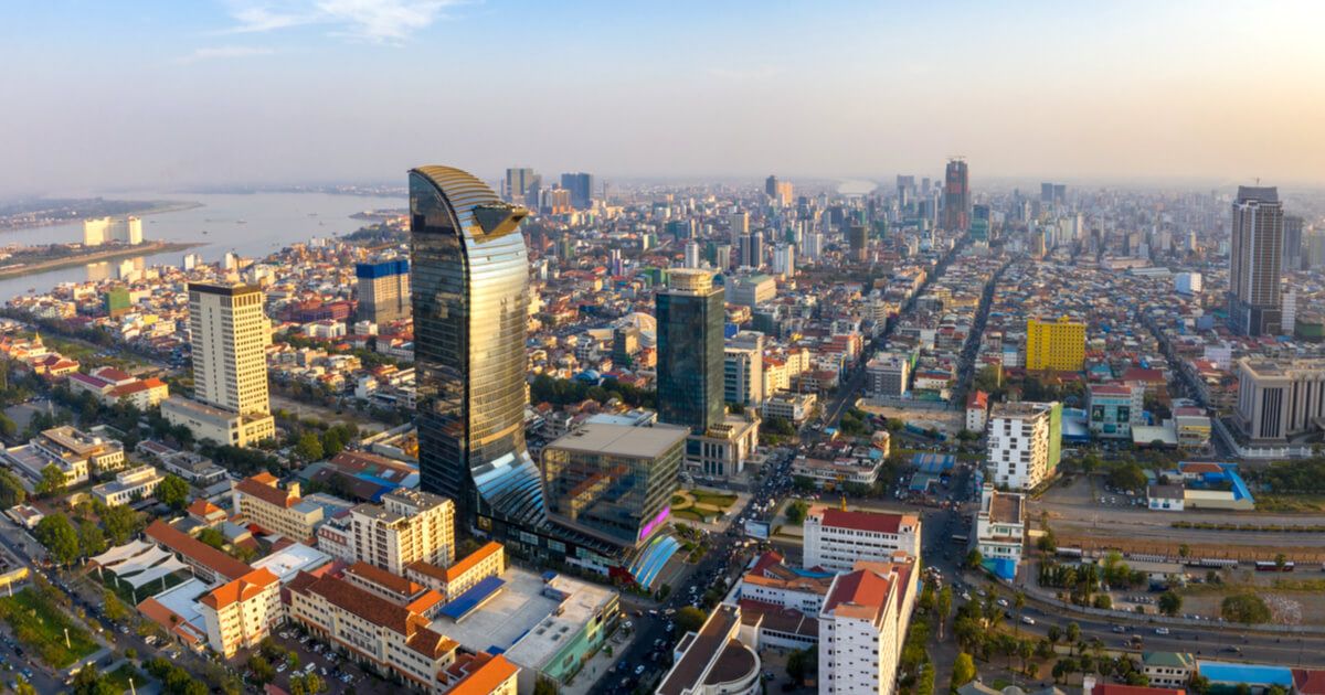 The Sleek Skyline of Phnom Penh at Sunset